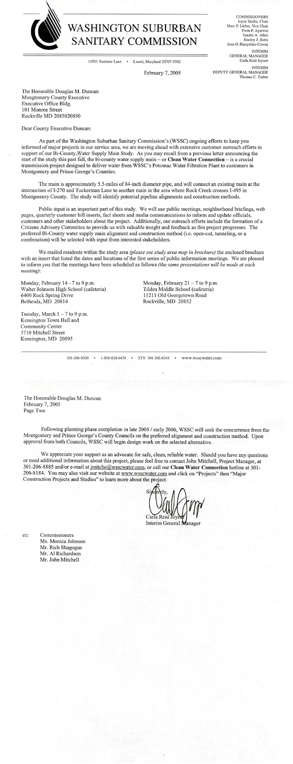 Bi-county Water Supply Main Alignment Study
