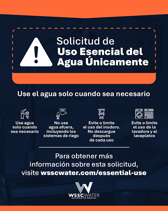 Essential Water Use Only Request. Access the text alternative page for the full text.