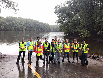 Volunteer men's group on the watershed