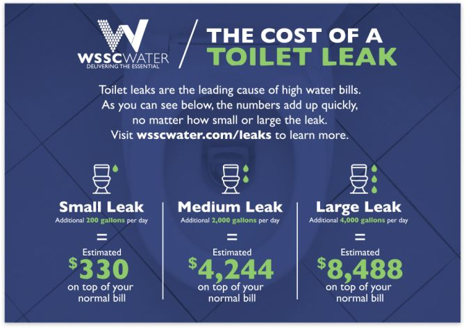 The cost of a toilet leak