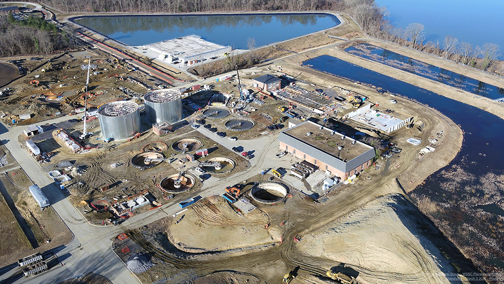 Aerial view in March 2021 of Bioenergy Construction Project