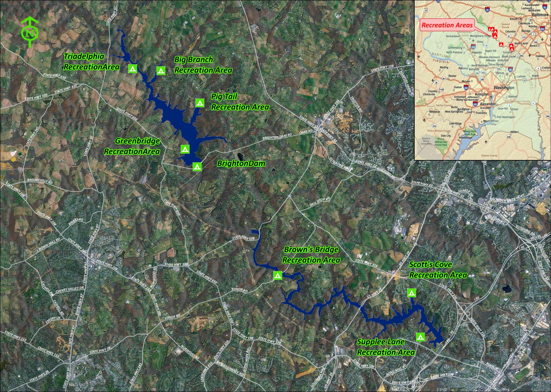 Map of all watershed locations
