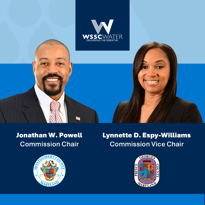 Jonathan W. Powell, Commission Chair, represents Montgomery County. Lynnette D. Espy-Williams, Commission Vice Chair, represents Prince George's County.
