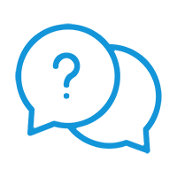 Question mark in a speech bubble