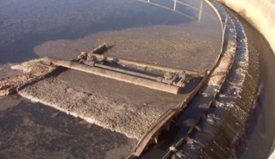 excessive fats oils and grease build-up at wastewater plants