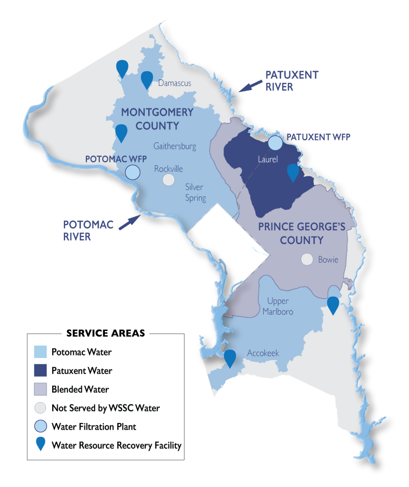 map of service area
