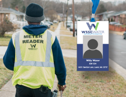 meter reader with badge