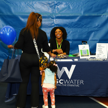 speaking to a customer about our career openings
