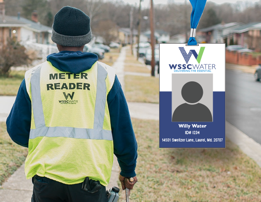 meter reader with badge