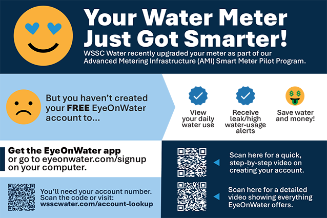 AMI Smart Meter EyeOnWater signup postcard thumbnail