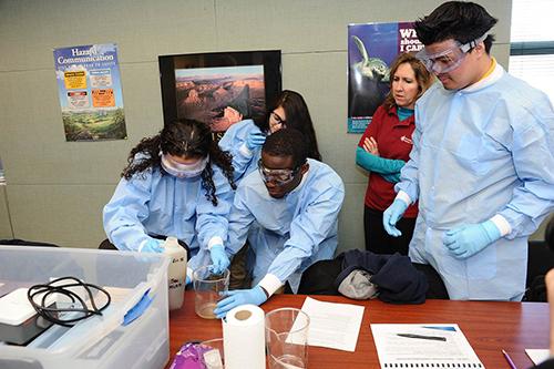sewer science team work on seeing how wastewater is processed