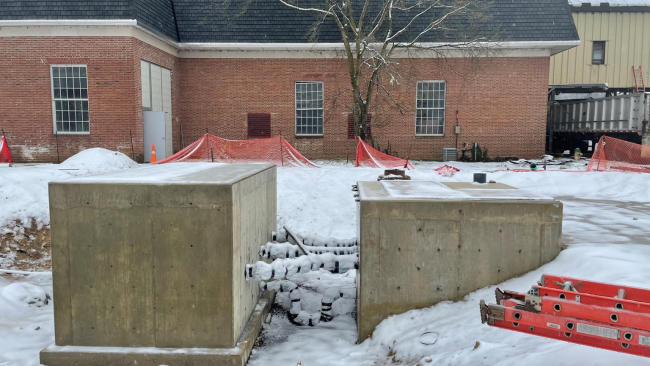 The completed Filtrate pump station and valve vault.