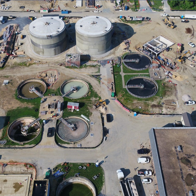 This is a good shot of the Anaerobic Digesters.