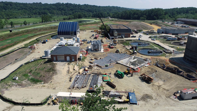 This is a little bit closer view of the Storage Silo slab construction