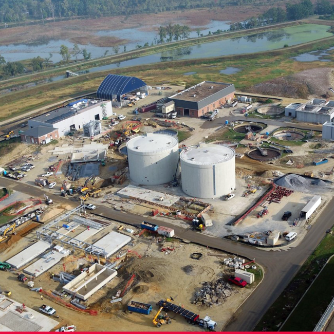 october 2021 aerial view of Bioenergy site progress