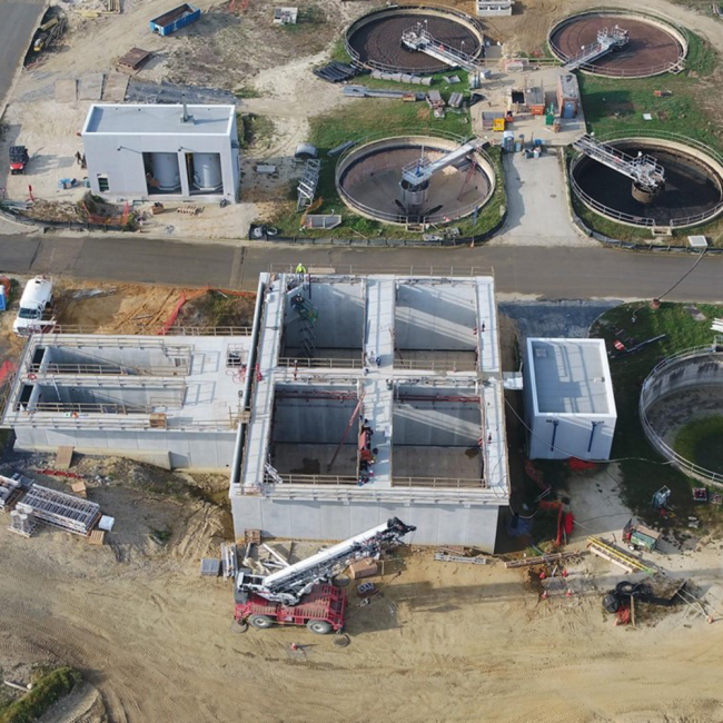 Aerial photo of the Sidestream Treatment Tank