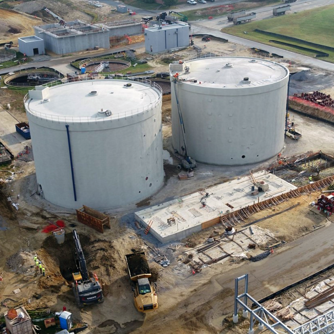 closer view of the Anaerobic Digesters