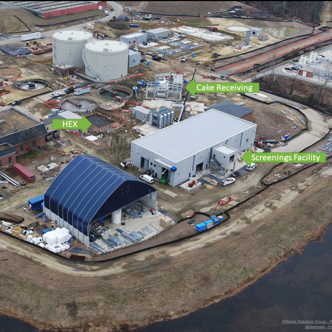Aerial photo of the site February 2022