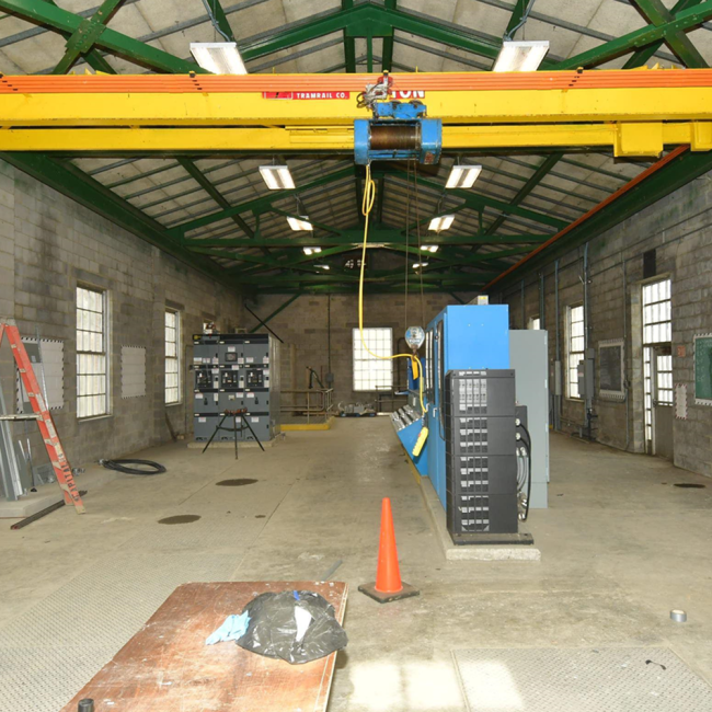 New electrical gear added inside the existing Utility Water Pump Station.