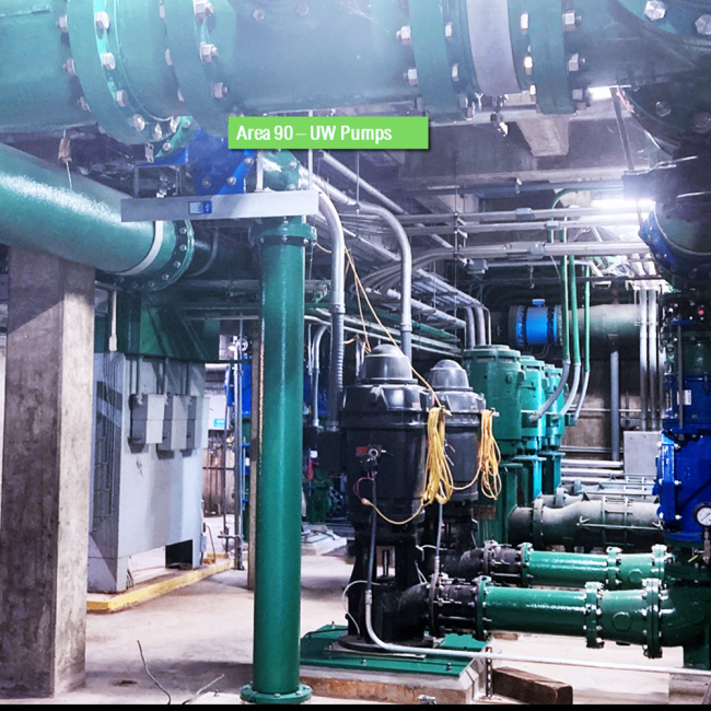 New pumps and piping for the plant’s Utility Water System.