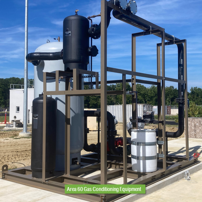 The first of the Gas Conditioning Equipment has been set in place.