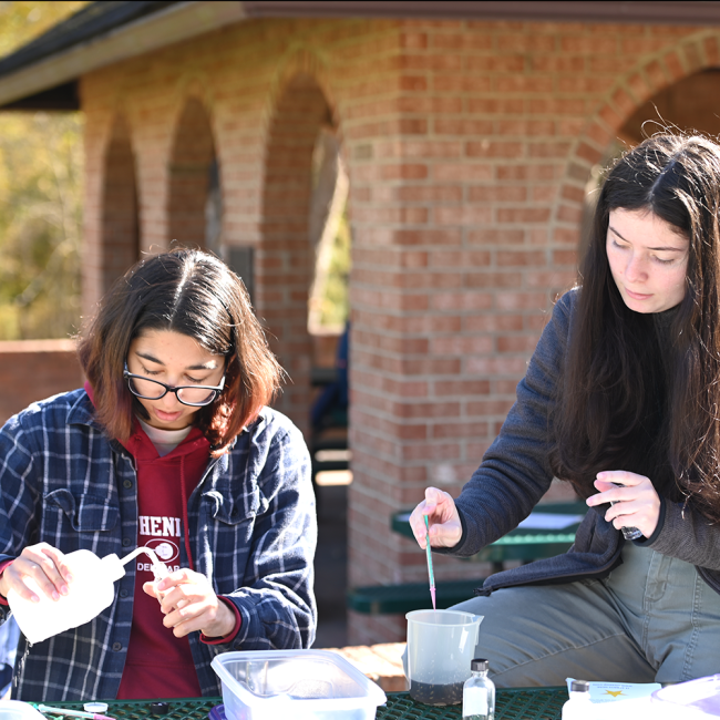 experimenting with cleaning water