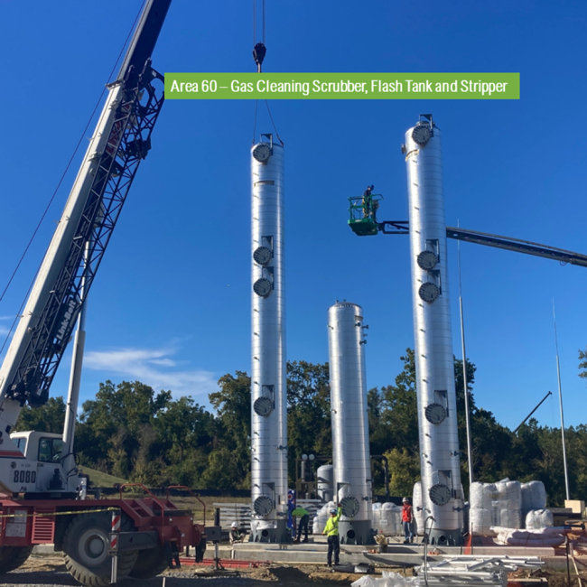 Closer view of the gas conditioning equipment.