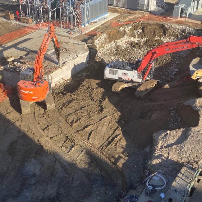 Demolition of gravity thickeners and pump station