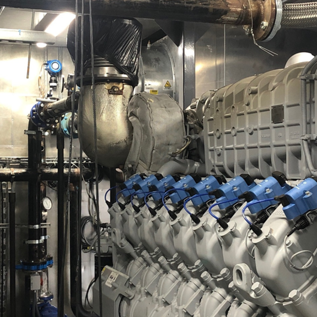 One of the generators inside a facility