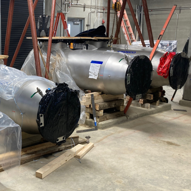 These are the Ultraviolet (UV) Reactors that will be installed for treatment of the utility water which is used in the thermal hydrolysis and combined heat & power processes.