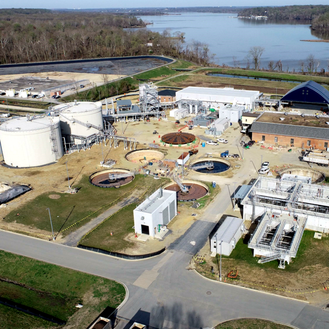 Aerial photo of the site taken this week.  The Maryland Department of the Environment has recently commended PC Construction for a job well done in keeping the site clean and sediment contained.