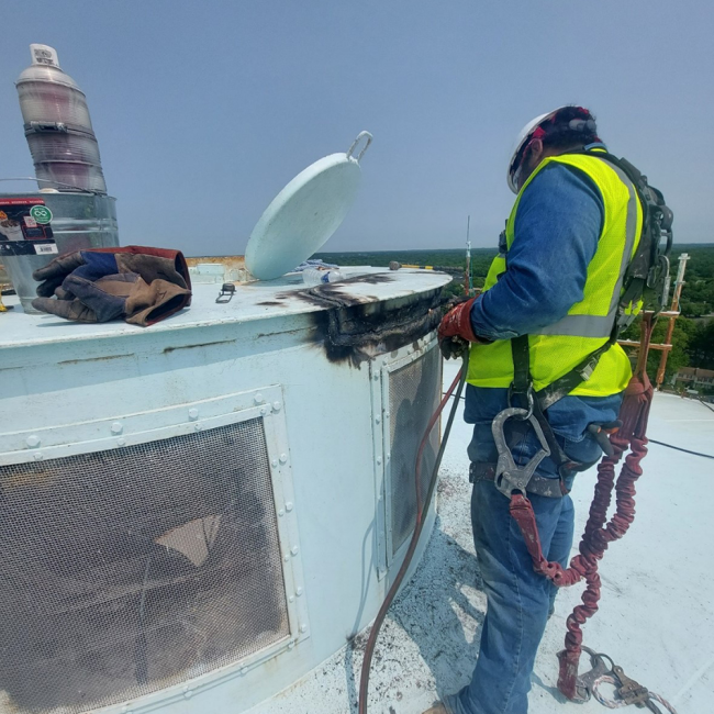  Removing cupola - Removal of the existing cupola is required to allow for construction access for equipment and materials necessary to perform rehabilitation of tank interior.