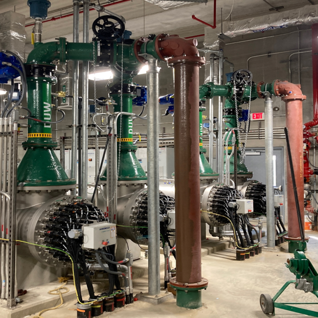 The UV treatment system is nearing completion.