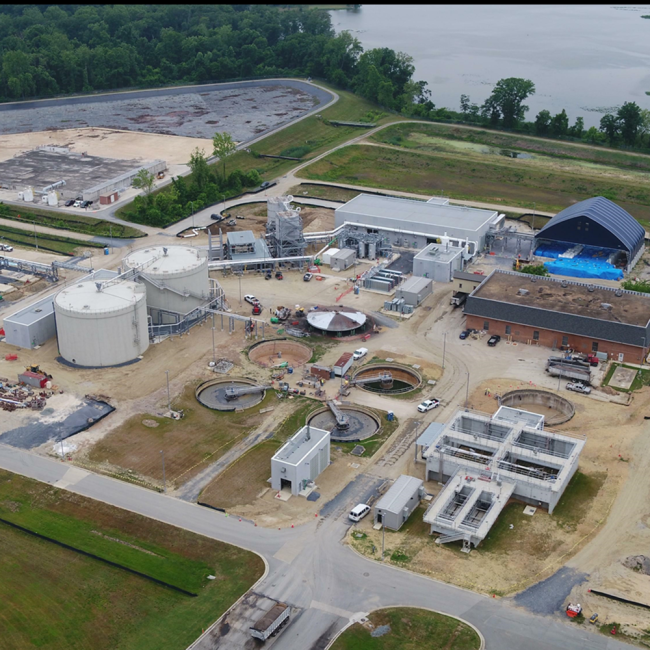 Aerial photo taken this week at the Piscataway Bioenergy Project.  