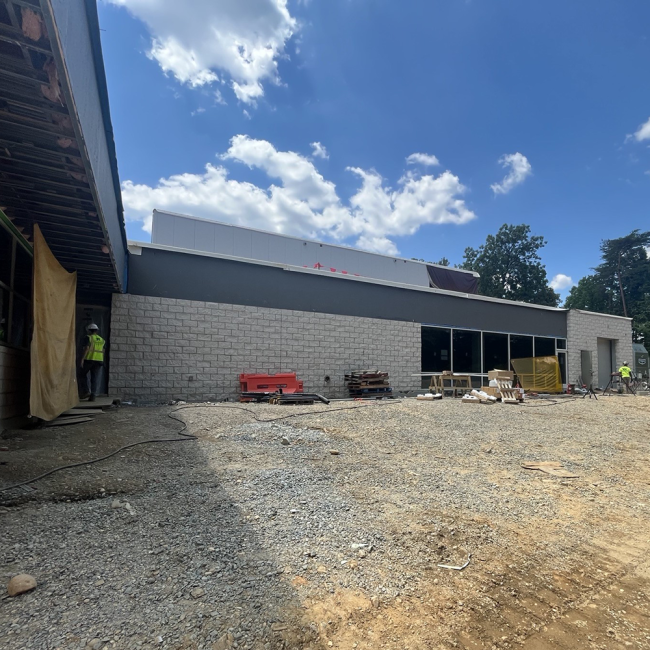 East elevation of the new expansion