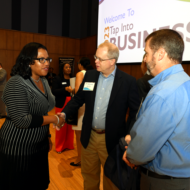 GM Powell greets vendors at Tap Into Business 2023