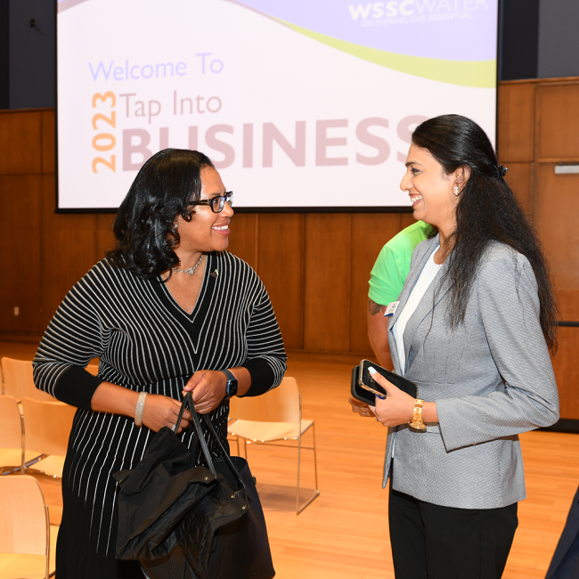 GM Powell greets vendors at Tap Into Business 2023