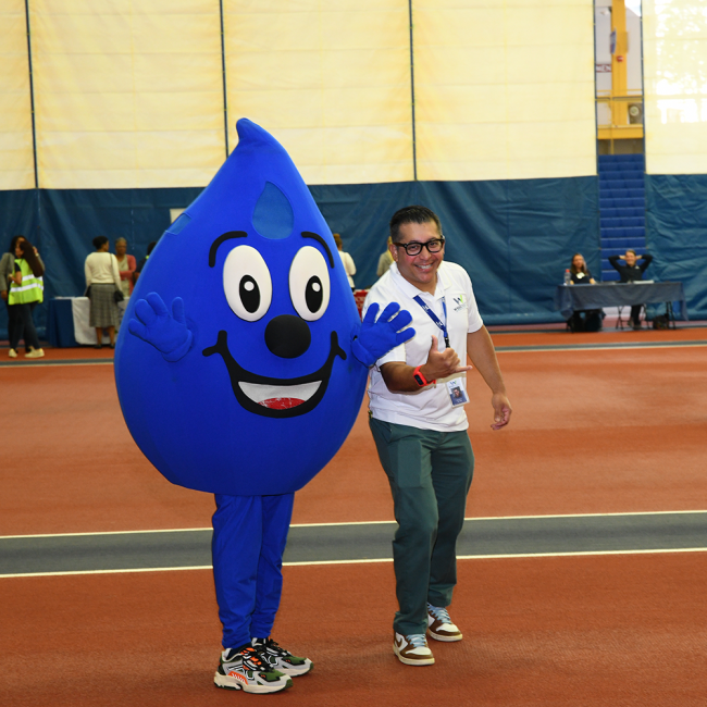 WSSC Water staff and Willy Water ready for questions 