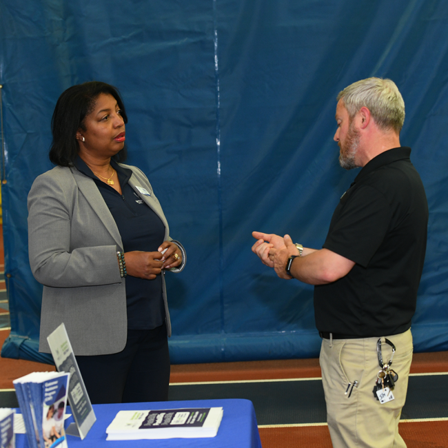 Crystal Knight-Lee answering questions