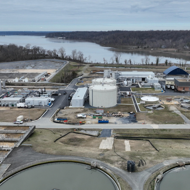 Aerial photo of the site taken March 4, 2024