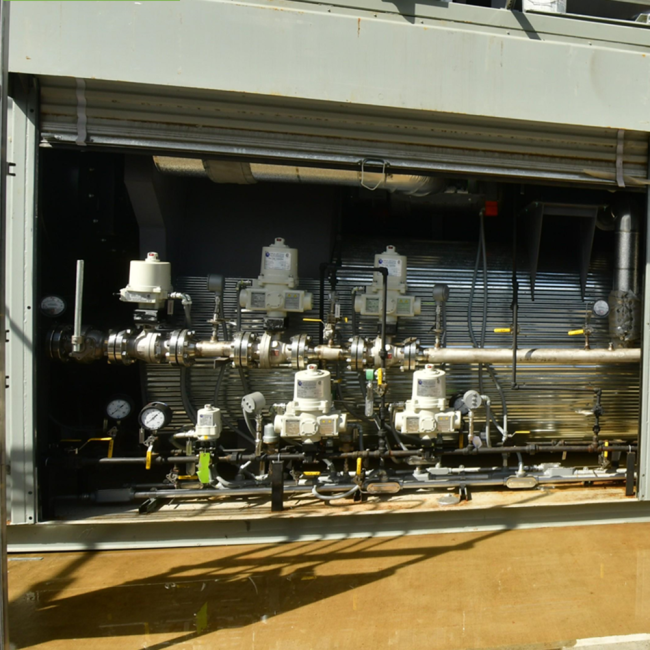 This is what the boiler looks like inside its container.