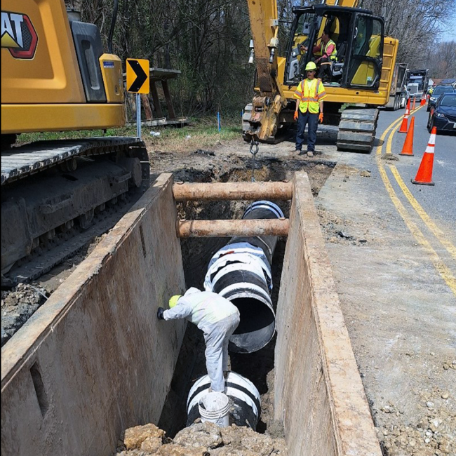 water main placement
