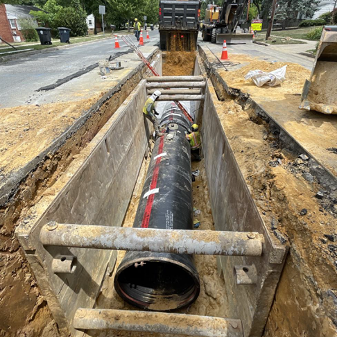 Pipeline installation - 15622 Bond Mill Rd