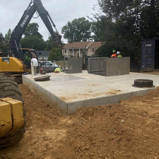 The completed Altitude Valve Vault will house the altitude, check, and plug valves. The hatches provide access to these valves and allow personnel to enter the vault.