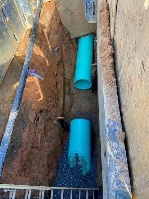 six feet of pipe to install