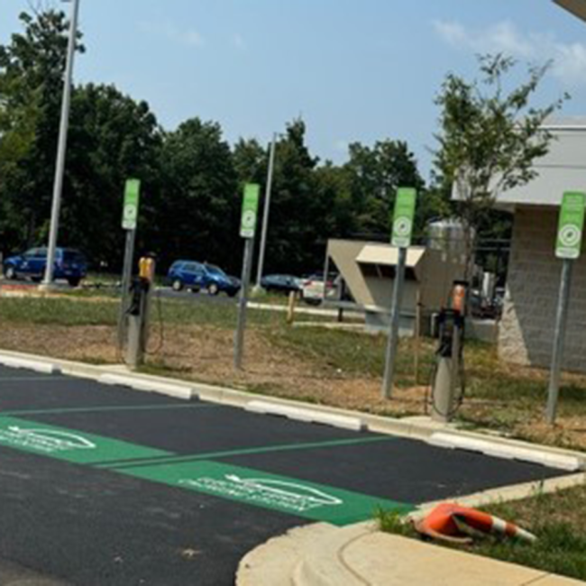 South Parking Lot Electric Vehicle Charging Stations