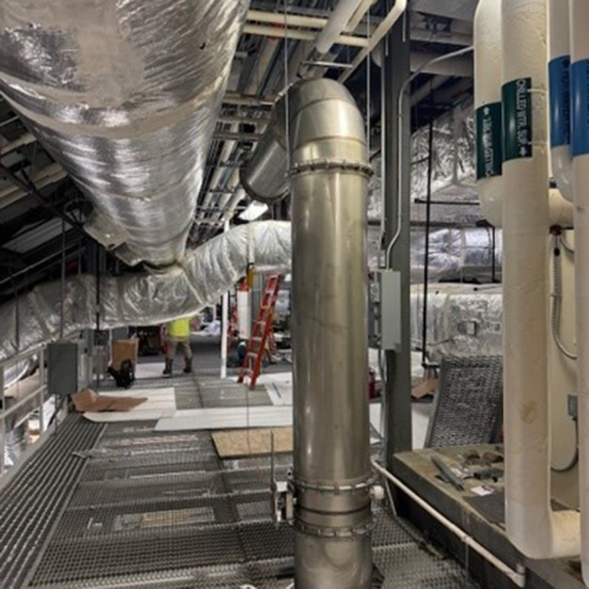 Mezzanine Floor Acid Ductwork