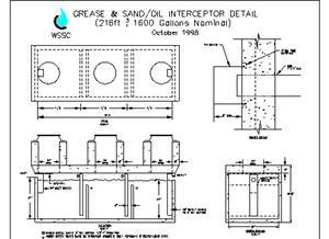 engineering detail of grease interceptor