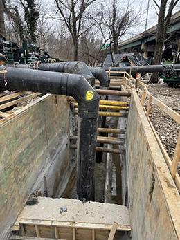 Bypass pumps set up in response to the Potomac Interceptor collapse.
