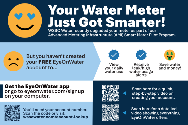AMI Smart Meter EyeOnWater signup postcard